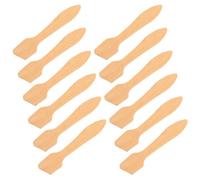 12 Pièces Spatule de Soin du Visage en Bambou pour Masque | Application Précise, Tête Courbée et Profil Fin, Surface Lisse Polie, Beige, pour Peaux Sensibles
