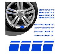 12 Pièces Sportif Autocollant Voiture,Vinyle Réflexion Stickers Voiture Decoration Voiture pour Jante de Voiture,Rétroviseur,Pare-Chocs,Universel Multi-Couleurs Accessoire Voiture (Bleu)