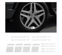 12 Pièces Sportif Autocollant Voiture,Vinyle Réflexion Stickers Voiture Decoration Voiture pour Jante de Voiture,Rétroviseur,Pare-Chocs,Universel Multi-Couleurs Accessoire Voiture (Blanc)