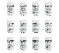 12 Pièces Starter Neon 4-65W, Ampoule Tube Fluorescent Starter, 220-240V, Starter pour Tubes Fluorescents Démarreur Longue Durée pour Tubes Néon et Lampes Fluorescentes, Démarreur de Remplacement
