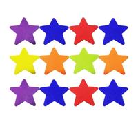 12 Pièces Stickers Tapis Étoiles Colorés, Marqueurs Éducatifs Enfants, Autocollants Nylon Pour Maison Et École, Améliorez La Reconnaissance Et L'Agilité