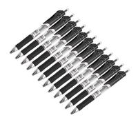 12 pièces stylo à bille à poussoir, grande capacité, 0,5 mm, stylo à bille, roller, (noir)