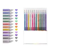12 Pièces Stylo Gel Paillette, Stylos à Encre Gel Pailletée, Feutres de Coloriage Glitter, 12 Couleurs Stylos à Bille à Encre Gel Pointe 1,0 Mm pour Livres, Travaux et Croquis Manuels (12 couleurs)