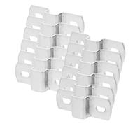 12 Pièces Support en U pour Tube Carré Collier de Serrage | Acier Inoxydable Argenté, Forme à Angle Droit, Usage Intérieur et Extérieur, pour Garde-corps D'escalier