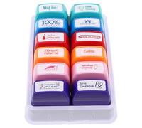 12 Pièces Tampons D’évaluation, Notes de Classe, Plastique | Feedback Portable, Classement Plus Rapide, Rangement Organisé, Cahiers et Registres, Usage École
