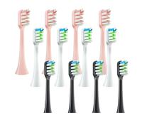12 pièces têtes de brosse à dents électrique sonique buses poils souples, compatibles avec les remplacement SOOCAS X3/X3U/X5 propres(12pcs 3colors)