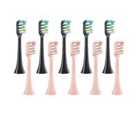 12 pièces têtes de brosse à dents électrique sonique buses poils souples, compatibles avec les remplacement SOOCAS X3/X3U/X5 propres(6Black with 6Pink)