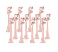 12 pièces têtes de brosse à dents électrique sonique buses poils souples, compatibles avec les remplacement SOOCAS X3/X3U/X5 propres(12pcs Pink)