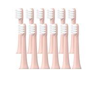 12 pièces, têtes de brosse, compatible avec XIAOMI, T100 MES603 | Emballage sous vide; boîtier en PP, poils souples, blanc et rose; avec capuchons anti-poussière(12 white-standard)