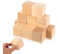 12 Pièces Tilleul Naturel 5x5x5cm pour Sculpture, Kit Créatif Artisanat DIY, Cubes à Sculpter Débutants et Professionnels, Loisirs Créatifs Fait Main
