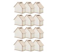 12 Pièces Tirelire en Bois Couvercle Amovible Facile à Ouvrir | Bois Texture Distinctive, Maison à Peindre, Fente pour Pièces Dessus, pour Projets Scolaires et Loisirs Créatifs