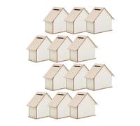 12 Pièces Tirelire Maison en Bois à Peindre, Coffret Éducatif pour Garçon | Fond à Peindre, Couvercle Amovible, Fente Supérieure, pour Enseignants et Présents