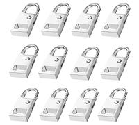 12 Pièces Tirette Fermeture Eclair, Fixateur de Fermeture à Glissière, Tirettes Remplacement Fermeture Éclair, Lisse et Durable, pour Vêtements, Valises, Sacs à Dos, Bricolage (Argent)
