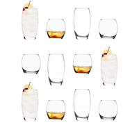 12 pièces Tondo Verrerie Set Contemporain Boire Verre Clair