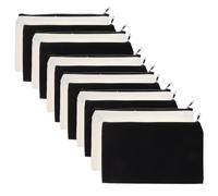 12 Pièces Trousse de Toilette en Toile, Pochette Tissus Zippée | Format Portable, Usage en Déplacement Professionnel, Rangement Pratique pour Articles de Toilette, Toile Canvas