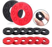 12 Pièces Verrouillage de Sangles de Guitare Serrures de Sangles de Guitare en Silicone Serrures Sangle de Guitare en Caoutchouc Serrures de Protection Guitare (Rouge et Noir)