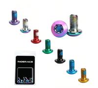 12 pièces Vis Torx pour disque de frein de vélo, T25 M5x9mm en acier inoxydable pour fixation de vélo de route, accessoires de cyclisme colorés, pièces de vélo de montagne rouge,noir,bleu,Coloré,Viole