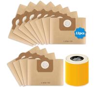 12 pièces WD3 Bolsas + 1 filtro para 6.959-130.0