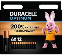 12 piles Duracell AA Optimum (1 blister de 12 batteries) 12 piles (MX1500/STYLO/MIGNON)