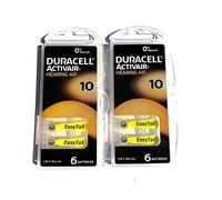 12 piles DURACELL ACTIVAIR 10