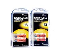 12 piles DURACELL ACTIVAIR 13