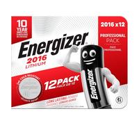 12 Piles Energizer 2016 Lithium CR2016 3V Bouton Longue Durée 10 Ans | pour Clés de Voiture, Télécommandes et Jouets