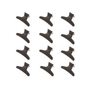 12 Pince Papillon Cheveux, antidérapantes Style Chic Pinces à Cheveux Griffe pour Femmes, Conception de Dents Larges - Pinces à Cheveux de qualité Professionnelle Pinces à Griff - Noir