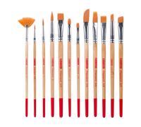 12 pinceaux - Peinture aquarelle - Assortiment formes - Synthétiques - Art Creat