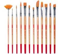 12 pinceaux - Peinture aquarelle - Assortiment formes - Synthétiques - Art Creation