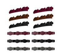 12 Pinces À Cheveux À Double Couche Sur Le Côté, Pinces À Cheveux Tressées Pour Femmes, Pinces À Mots Fixes Pour Les Favoris Et Pinces De Décoration De Coiffure Classiques.