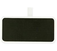 12 pinces ardoise rectangle 4,1 x 2,1 cm, blanc
