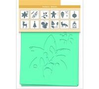 12 Pochoirs Noël 9 x 9 cm Transparent G