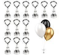 12 Poids Magnétiques pour Ballons, Poids Réutilisables pour Ballons à Hélium, Décoration de Table ou Sol pour Fête, Mariage, Anniversaire, Noël, Halloween