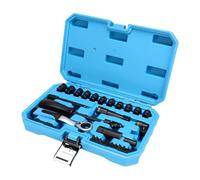 12 Point Antislip Socket Set with Bidirectional Ratcheting and Pass Through Covering 8mm to 24mm for Long Bolt Access in Tight Space Pass Through Socket Set