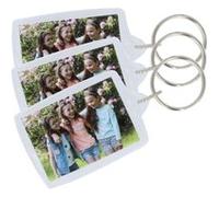 12 porte-clés photos 3 x 4,5 cm