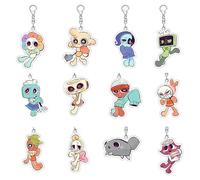 12 Porte Clés World for Dandys Cartoon Figurine Dandys Keychain Pendentifs Decoration Acrylique Porte Clef Set