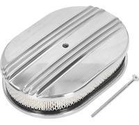 12 -pouce purificateur d'air ovale semi-menacé en alliage d'aluminium poli pour carburateur 5 1/8 -pouce