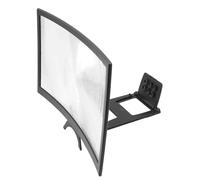 12 Pouces ABS Acrylique Noir de Téléphone Portable | Support de Téléphone Portable Pliable, pour Mobile, Vision Plus Claire, Familles et Amis, Usage Vidéo
