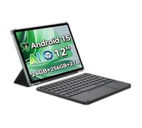 12 Pouces Android 15 Gaming Tablet Pen, 24 Go + 256 Go (jusqu'à 2 To), 2.4K 120Hz FHD + IPS Display, 9000mAh / 33W, 8MP + 16MP AI Camera, 5G WiFi, GPS MEGA 2 (inclus Clavier Bluetooth)