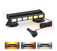 12 Pouces Gyrophare Stroboscope LED Lampe d'avertissement bilatérale 6 COB Réglable 3 Couleurs 9 modèle Rampe d'éclairage Automobile pour Voiture Camion Tracteur Toit Automobile Haut