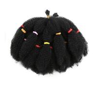 12 pouces synthétique Ombre tressage cheveux Afro crépus tresses lâches couleur marron bouclés Crochet tresses Extension de cheveux-# 1B-12 pouces-1 pièces/lot