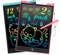 12 Pouces Tablette Dessin Enfant, Coloré Ardoise Magique, Tablette D'Écriture Lcd Jouet Avec Bouton D'Effacement Verrouillable, Éducatifs Cadeaux Jouets Enfant Pour 3 4 5 6 Ans (Lo[ARD915110]