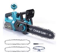 12 Pouces Tronçonneuse À Batterie, Tronçonneuse Électrique sans Fil | Moteur sans Balais de 1000 W | Compatible avec Makita 18V | Vitesse de Chaîne 20m/s | Lubrification Automatique (Sans Batterie)