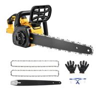 12 Pouces Tronçonneuse sans fil compatible avec Dewalt 20 V (sans batterie) | Mini tronçonneuse électrique avec Lubrification Automatique, 2 Chaînes, pour la coupe du bois, la taille des arbres