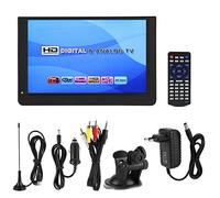 Elprico 12 Pouces TV Portable,1080P 16: 9LED Mini-télévision Portable Lecteur de télévision numérique avec Chargeur de Voiture 12V pour la Maison de Voiture intérieure/extérieure