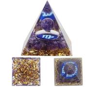 12 Pyramide de cristal du zodiaque, 5cm Pyramide de résine de pierre de cristal, Chakra de guérison de quartz, Reiki, Énergie, Méditation, Yoga, Cadeaux de décoration de la maison (virgo)