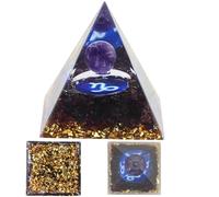 12 Pyramide de cristal du zodiaque, 5cm Pyramide de résine de pierre de cristal, Chakra de guérison de quartz, Reiki, Énergie, Méditation, Yoga, Cadeaux de décoration de la maison (Capricorne)