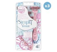 Rasoir jetable - VENUS - Simply Venus 3 - 3 lames - Bande hydratante - Manche anti-dérapant