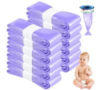 12 Recharge Poubelle a Couche, Sac Poubelle Couche Grande Capacité, Excellente Résistance Anti-Odeur, Recharge Sac Poubelle Couche Compatible avec Tommee Tippee Angelcare Genie Litter Locker (Violet)