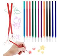 12 Recharges Compatibles avec Stylos Legami, Encre Thermosensible Effaçable Recharges Stylo Adaptées aux Stylos Gel Legami en 8 Couleurs Vives Pointe 0,7 mm, Recharge Durable pour Écriture et Dessin
